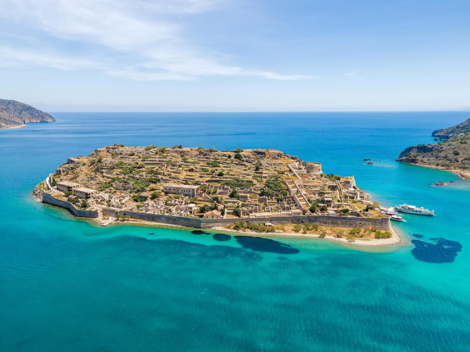 Old Venetian Fortress at Spinalonga Island in Lastithi - Crete, Greece - 6569