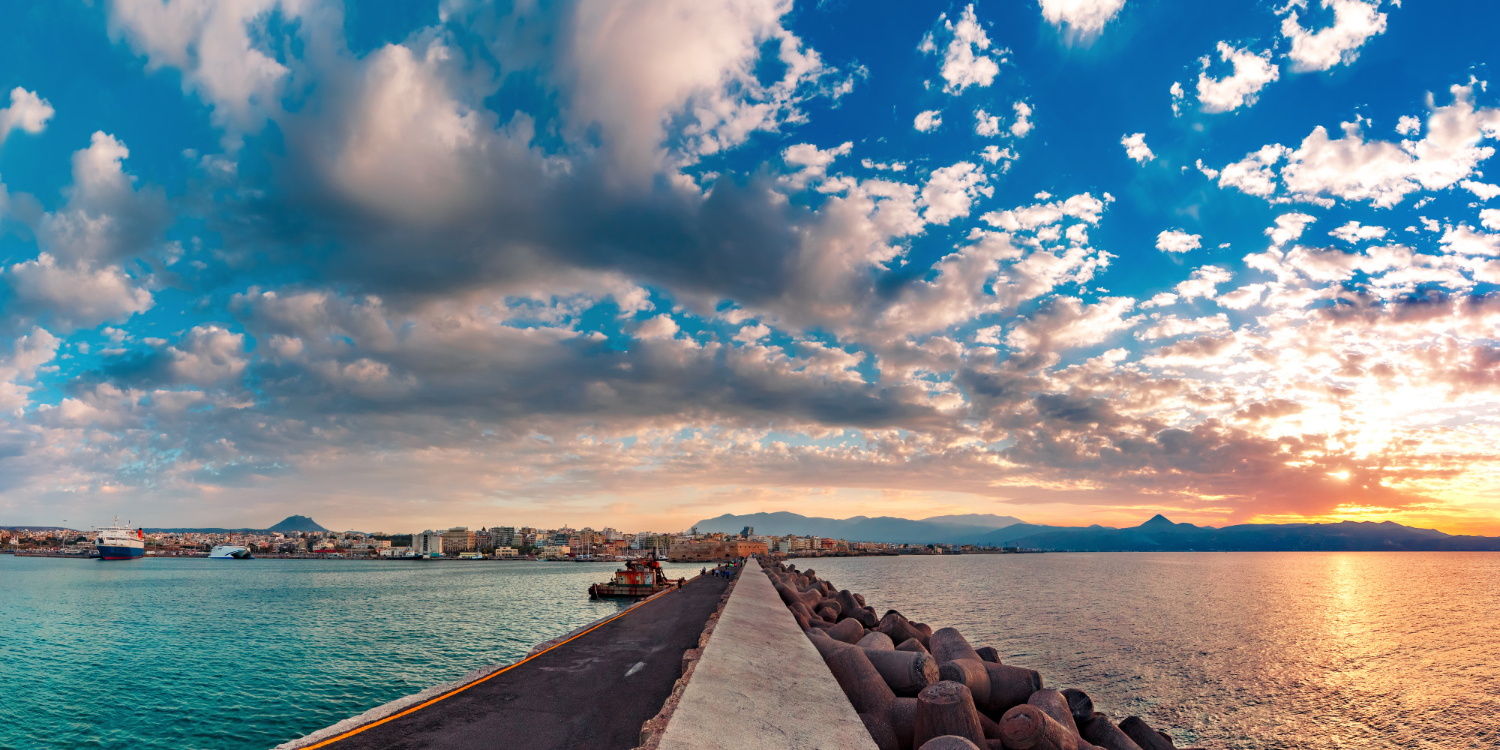 Panorama of Sea Port Heraklion - Crete, Greece - 374