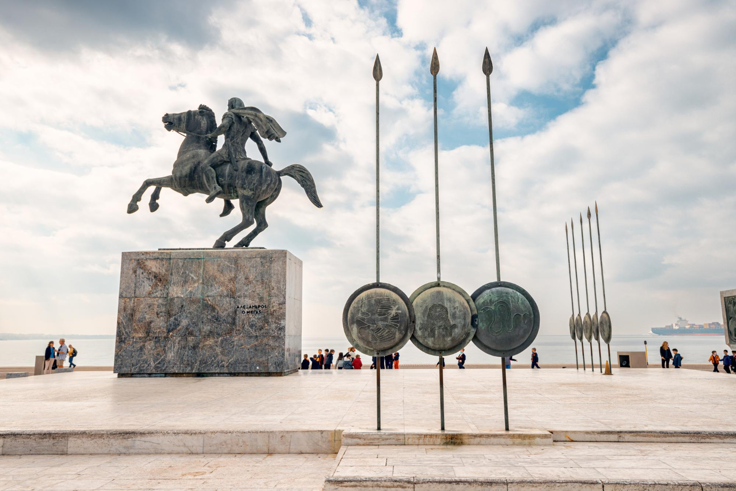 Statue of Alexander the Great, Greek Phalanx Spears in Thessaloniki - Macedonia, Greece - 6865