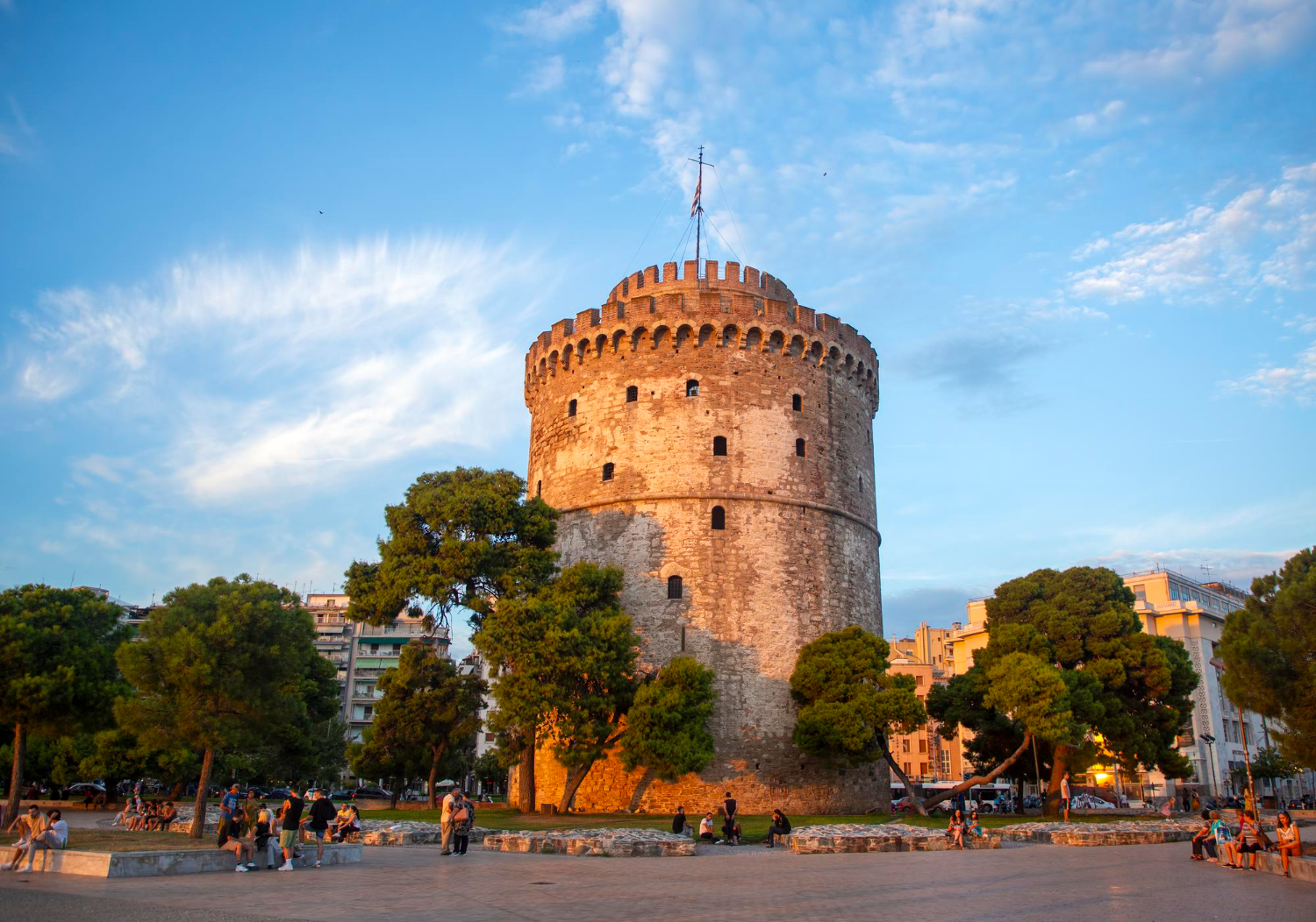 Thessaloniki Historic Ancient White Tower - Thessaloniki, Macedonia, Greece - 20870