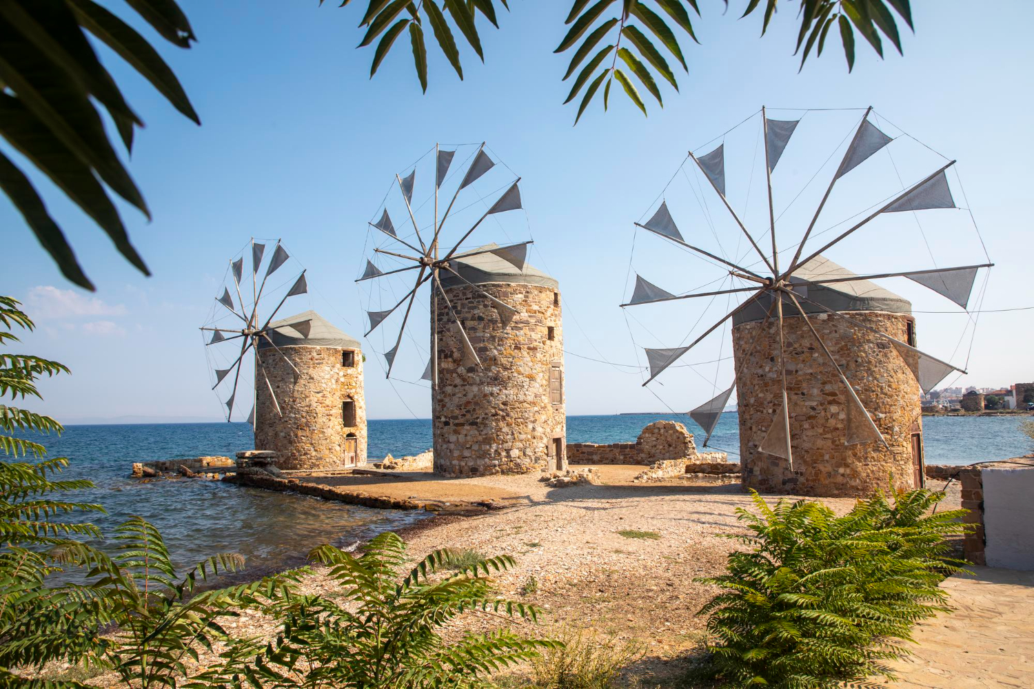 historical windmill in Chios - Aegean Greek Islands - 6841